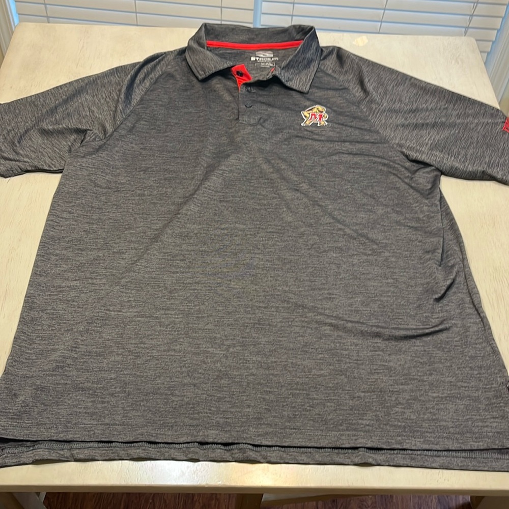 Men’s Maryland Terrapins gray polo with turtle logo XXL 2XL brand new